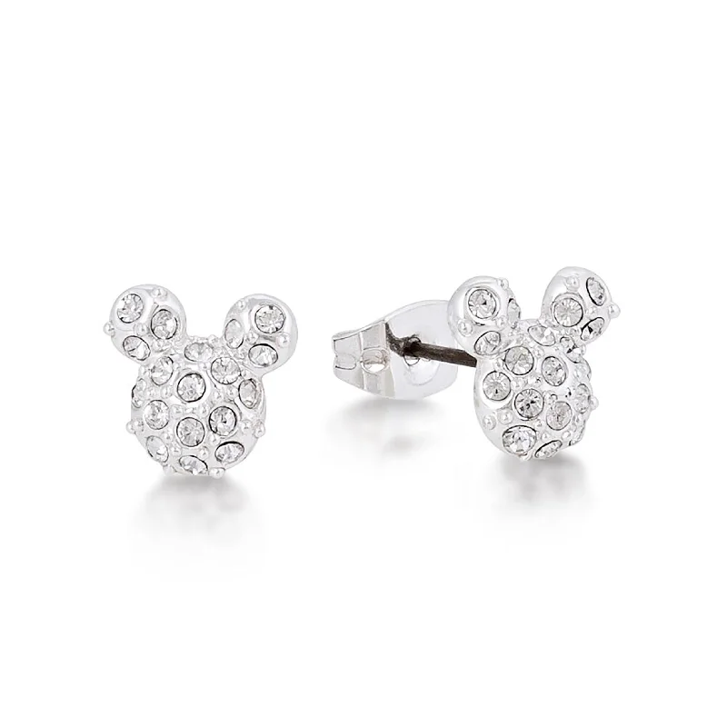 Customizable Drop Earrings-DISNEY Mickey Mouse Crystal Stud Earrings