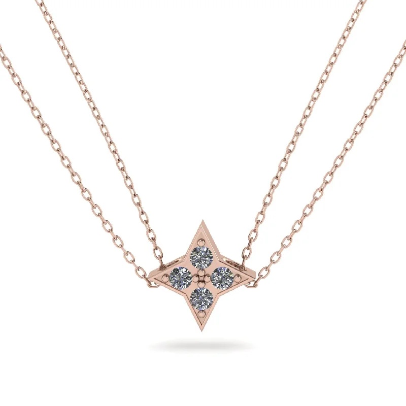 Elegant Gold Necklace for Fashion Events-Star Diamond Necklace - Greta No. 2