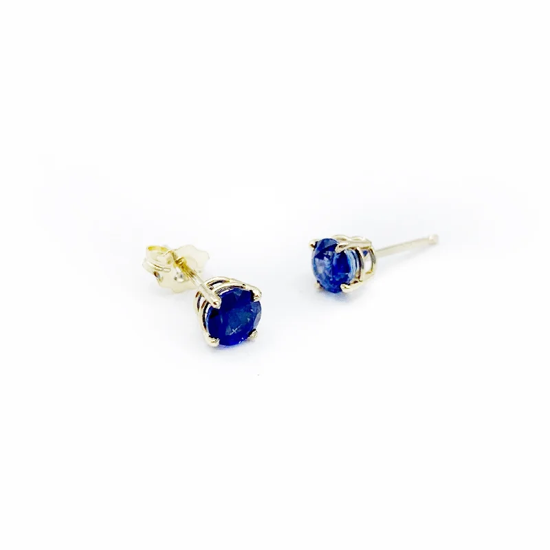 Dazzling Crystal Earrings for Brides-Deep Luxe Sapphire Earrings