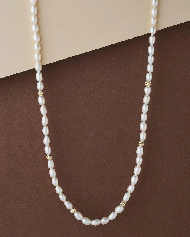 Long Pendant Necklace for Casual Style-Elegant White Pearl Necklace