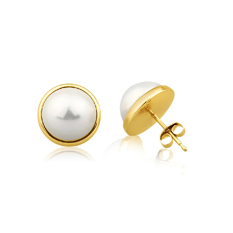 Silver Chandelier Earrings-9ct Yellow Gold Simulated Pearl Stud Earrings