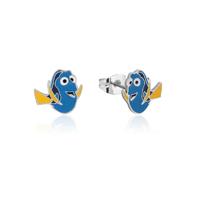 Simple Gold Earrings for Daily Wear-Disney Finding Nemo Stainless Steel Dory Stud Earrings