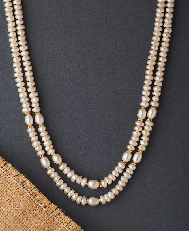 Layered Necklace with Pearls for Casual Style-Elegant Real Pearl Necklace