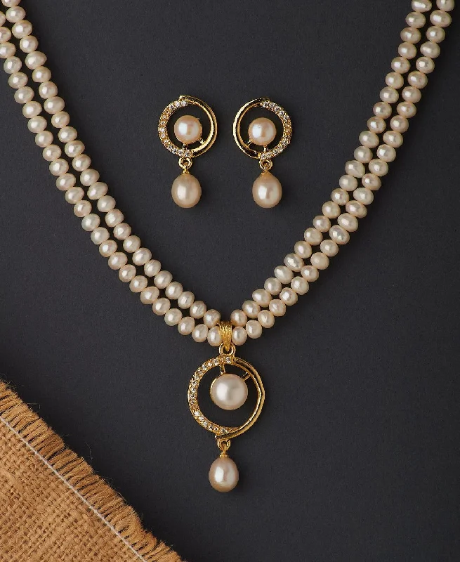 Trendy Beaded Necklace for Summer-Elegant Real Pearl Necklace Set