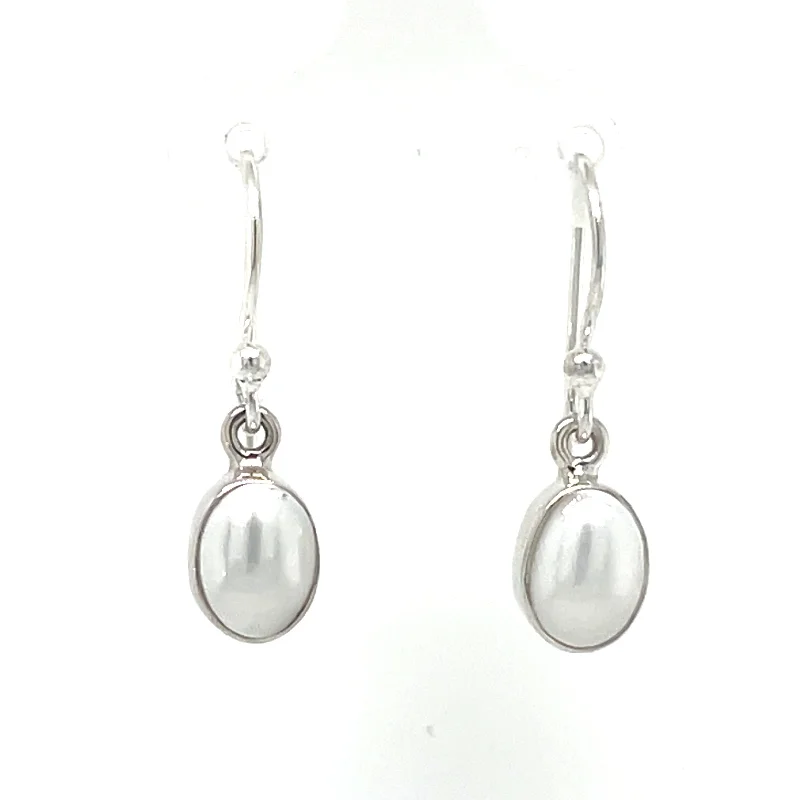 Statement Earrings for Bridesmaids-Sterling Silver Freshwater Pearl Earrings