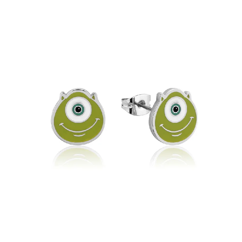 Lightweight Silver Earrings-Disney Monster Inc Stainless Steel  Mike Wazowski Stud Earrings