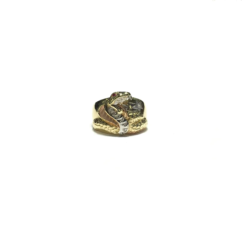 Simple Engagement Ring with Princess Cut Diamond-Coiled Cobra CZ Ring (14K)