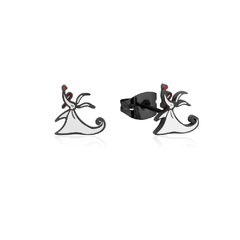 Minimalist Earrings for Teens-Disney Stainless Steel Zero 12mm Stud Earrings