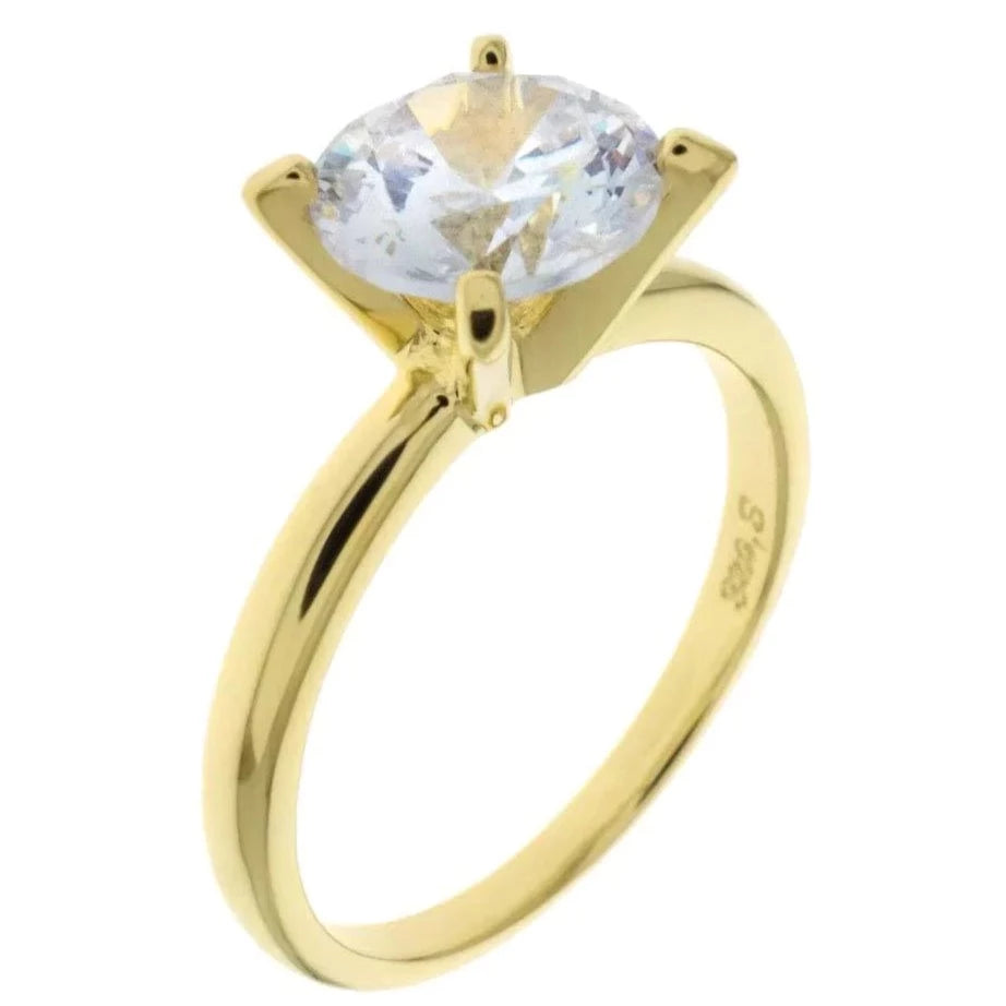 Personalized Engagement Ring with Sapphire Accents-Ava in Gold - 1.5 ct Round