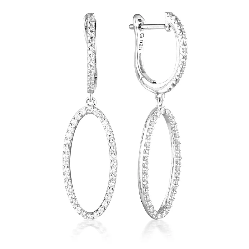 Large Hoop Earrings with Pearls-Georgini Aurora Sterling Silver Celestial Earrings