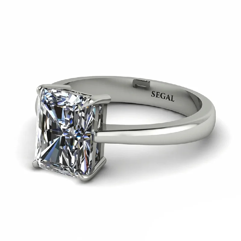 Classic Men’s Engagement Ring with Custom Design-Emerald Cut Diamond 14K Gold Engagement Ring - Heidi No. 3