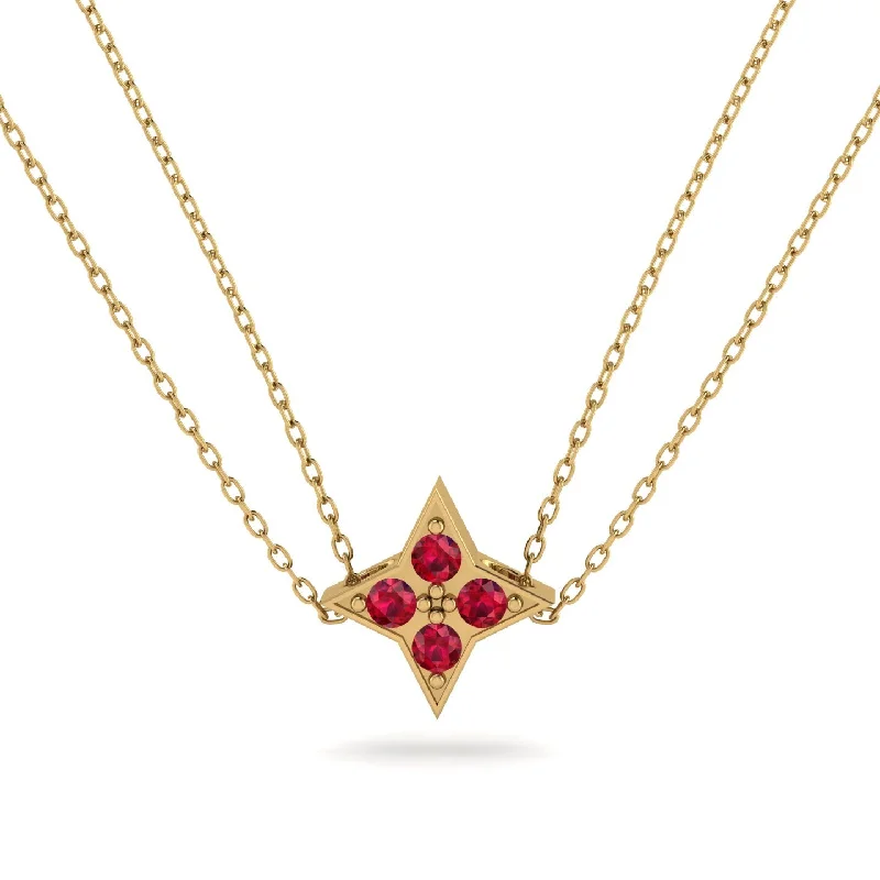 Handcrafted Gemstone Necklace for Casual Style-Star Ruby Necklace - Greta No. 10