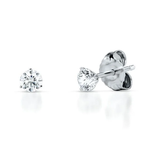 Sparkling Silver Earrings for Weddings-14k White Gold .25 CTW Diamond Stud Earrings