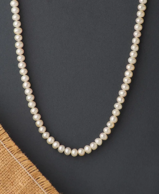 Custom Birthstone Necklace for Special Occasions-Elegant Real Pearl Necklace