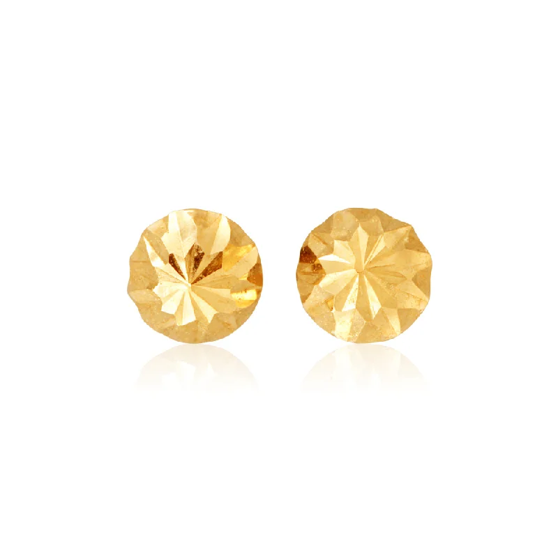 Custom Gemstone Earrings for Brides-9ct Yellow Gold Round 3mm Stud Earrings