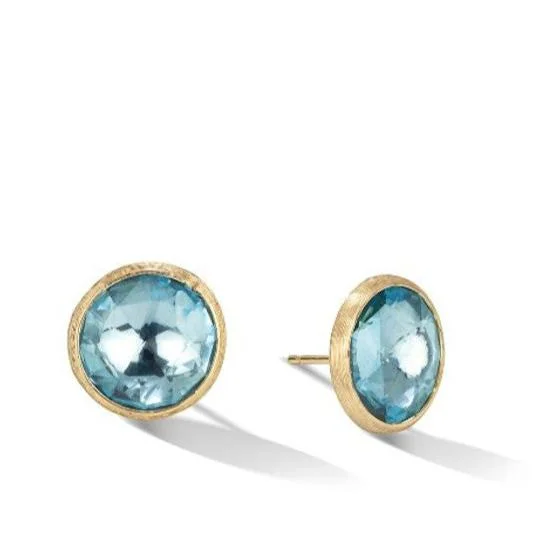 Customizable Drop Earrings-Marco Bicego Jaipur Color Large Blue Topaz Stud Earrings