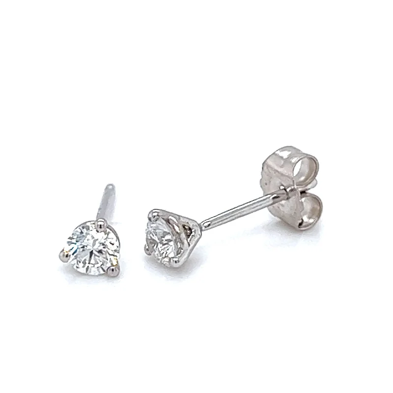 Silver Earrings with Turquoise Stones-14k White Gold .31 CTW Diamond Stud Earrings