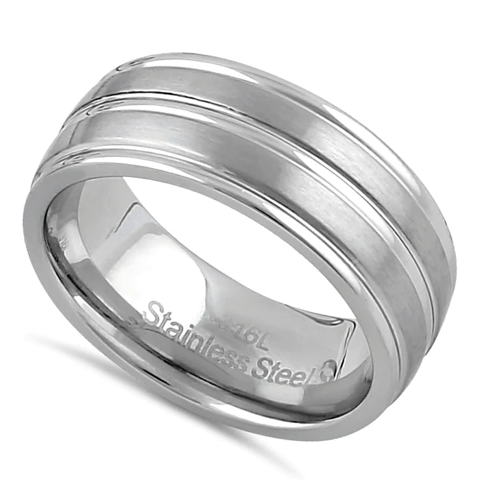 Simple Wedding Ring with Personalized Birthstone-Allan