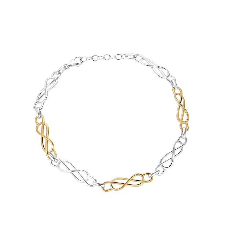 Elegant Silver Bracelet with Family Initials-10K Gold & Sterling Silver Celtic Bracelet