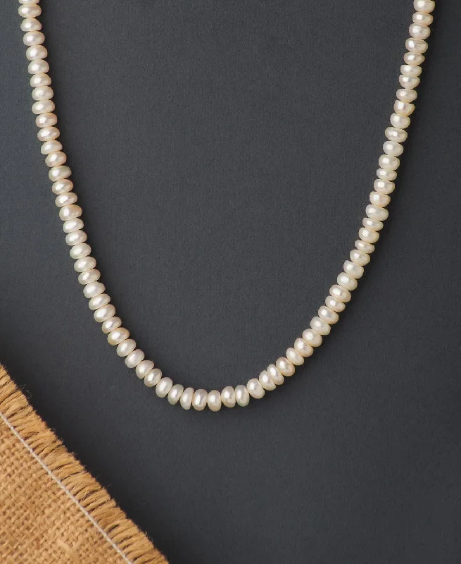 Dainty Gold Necklace with Minimal Pendant-Elegant Real Pearl Necklace