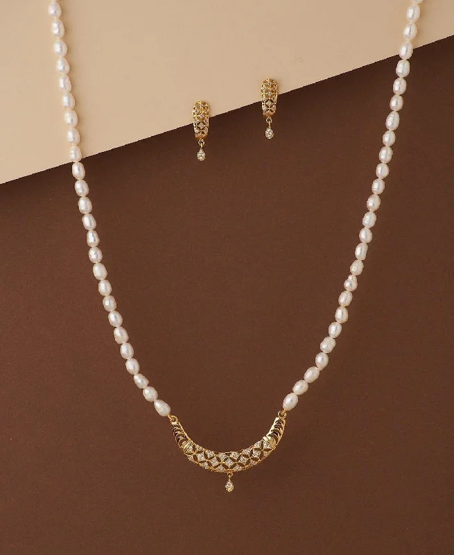 Classic Ruby Necklace for Evening Wear-Elegant Real Pearl Necklace Set