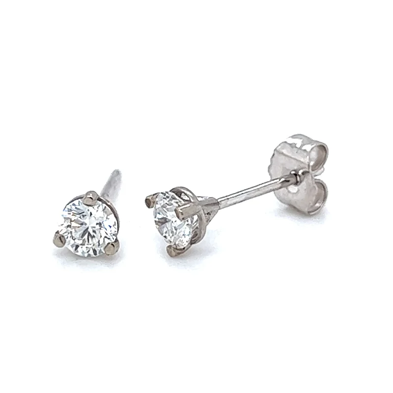 Silver Earrings for Special Occasions-14k White Gold .48 CTW Diamond Stud Earrings