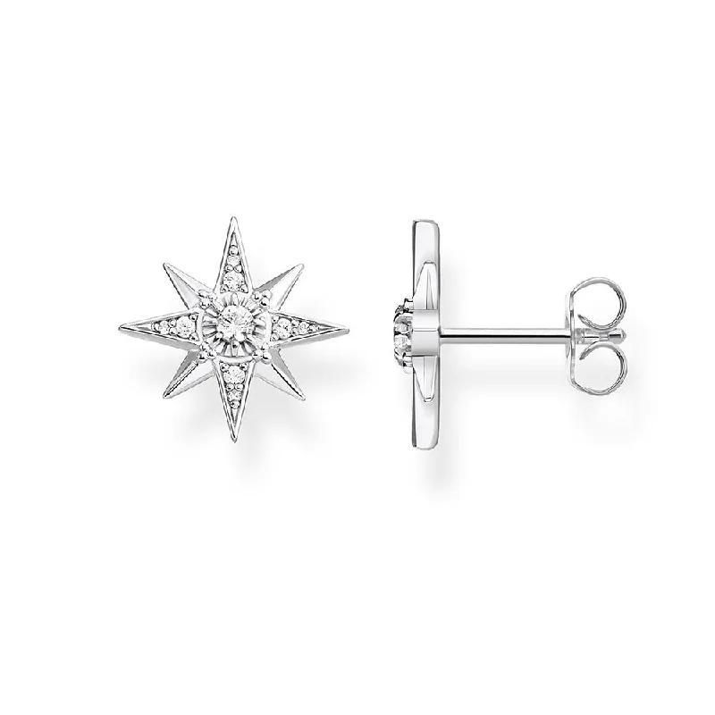 Stylish Drop Earrings for Evening Wear-Sterling Silver Thomas Sabo Magic Star Stud Earrings