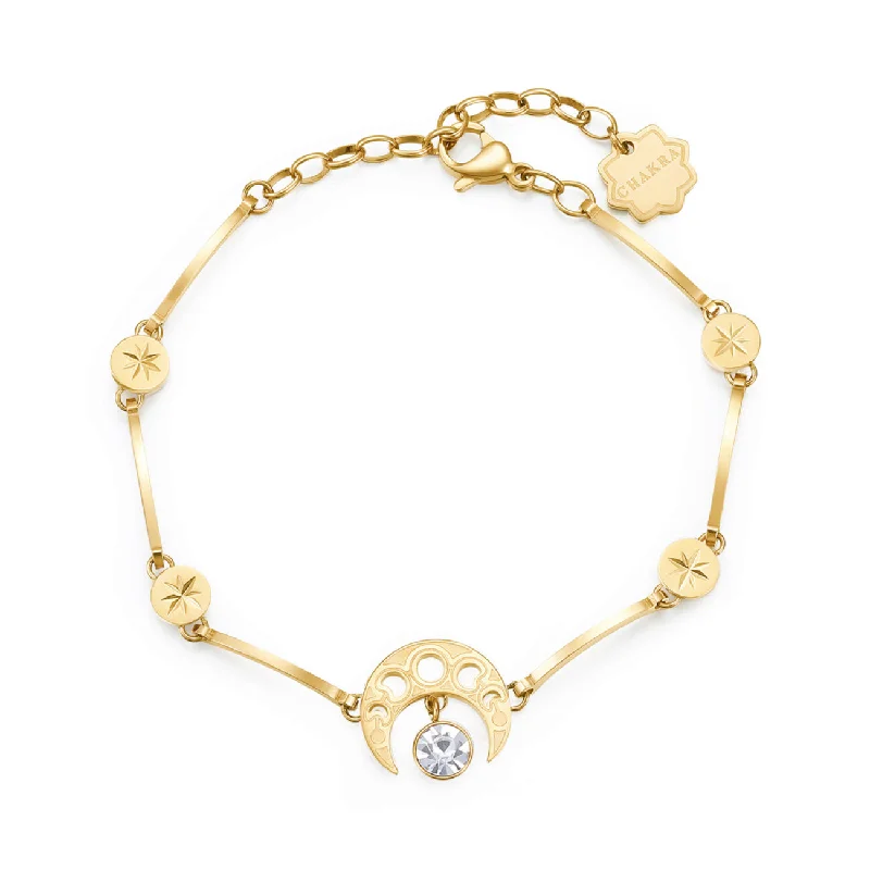 Classic Gold Bracelet with Minimalist Charm-CHAKRA - BRACELET